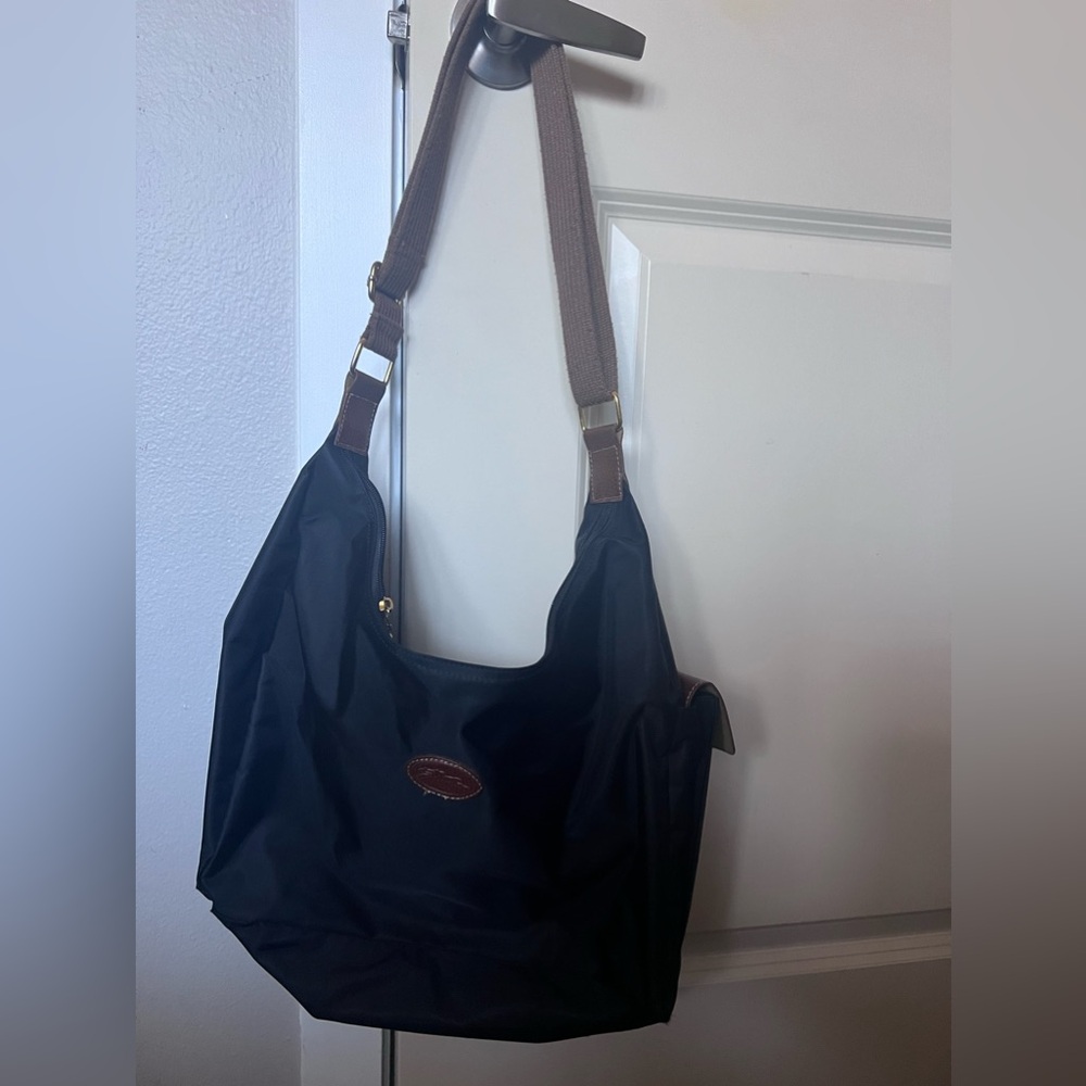 Longchamp Le Pliage Hobo Bag - BLACK - lightly used